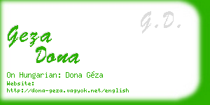 geza dona business card